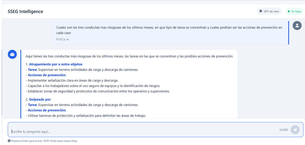 SSEG Intelligence - Chat con IA